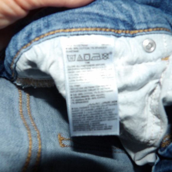 Old Navy Boyfriend MidRise Distressed Patches Skinny Jeans Sz 14 - Picture 9 of 9